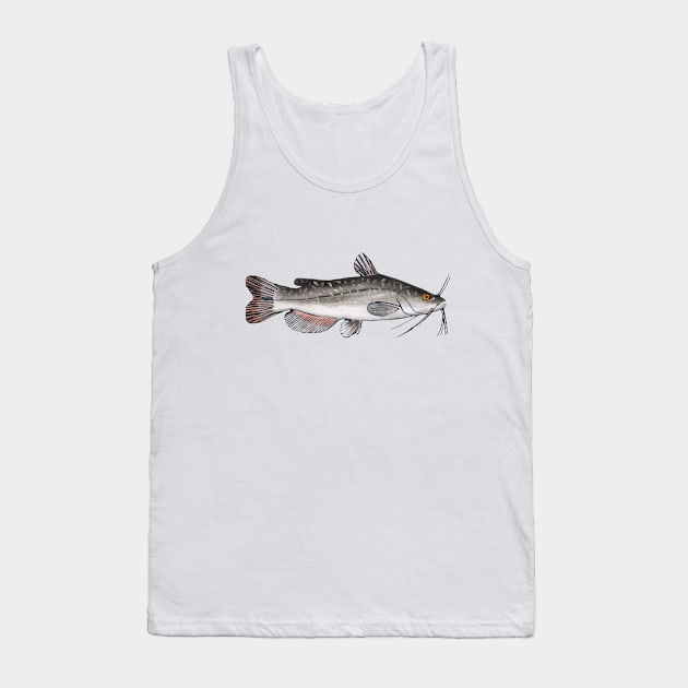 Brown Bullhead Tank Top by FishFolkArt